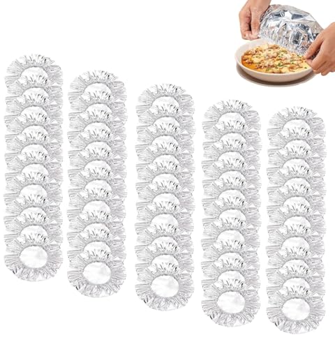 Copertura di isolamento del film di alluminio ripetibile, baia dell'alimento del foglio di alluminio per la cucina (50PCS)
