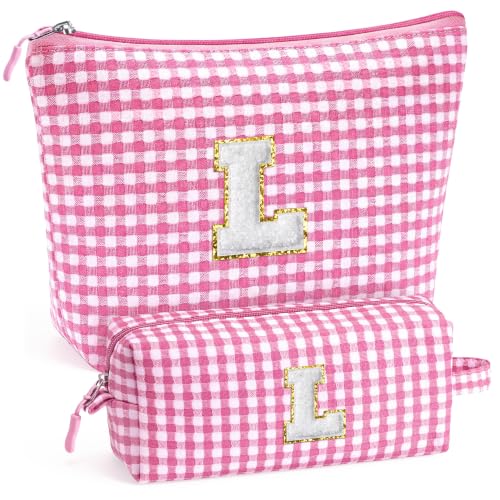 Bolsa de maquillaje rosa con iniciales: el regalo de cumpleaños ideal para niñas y adolescentes