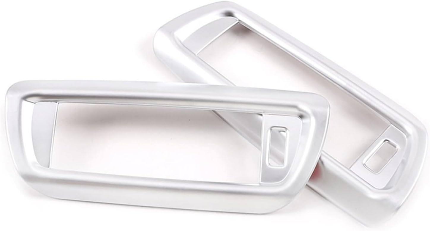 GERRIT Car Accessories Fit for BMW 7 Series F01 F02 2009-2014 Car B Pillar air Conditioning AC Outlet Frame Sticker Cover Trim Stickers Upholstery Care (Color : Silver)