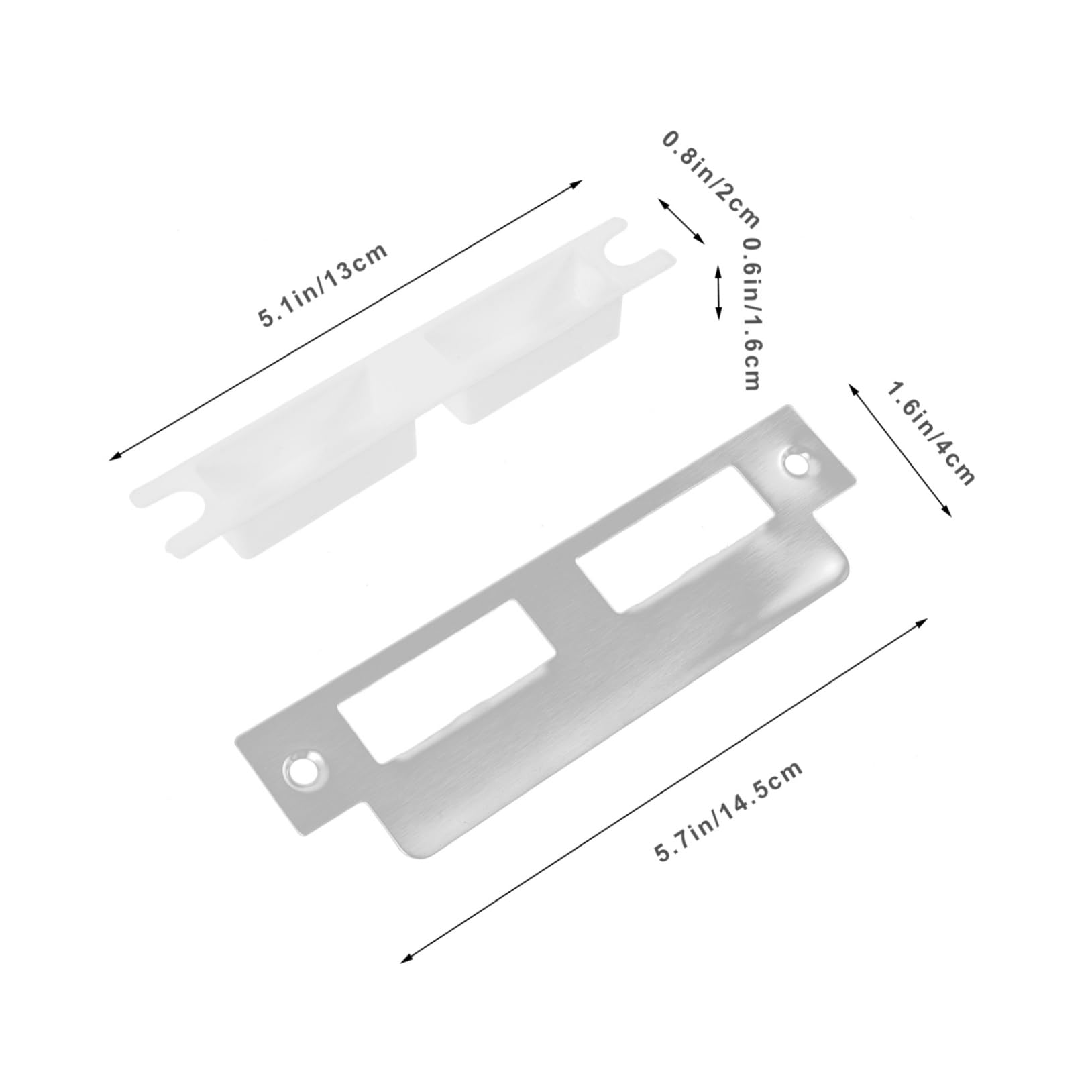 jojofuny 25pièces Plaques De Serrure Inoxydable Pour Sécuriser Vos Portes Intérieures Remplacement Et Facile à Installer Pour Renforcer La Sécurité De Votre Maison