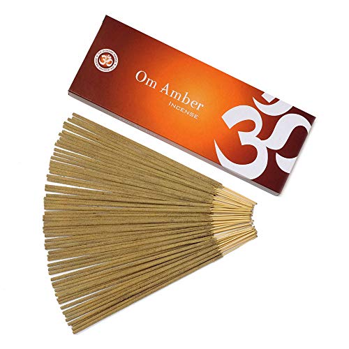 Om Amber Masala Incienso Sticks  Om Amber Incense Sticks - caja de 100 gramos - Sabiduría - Amor - Paz - Felicidad - Curación - Comercio justo