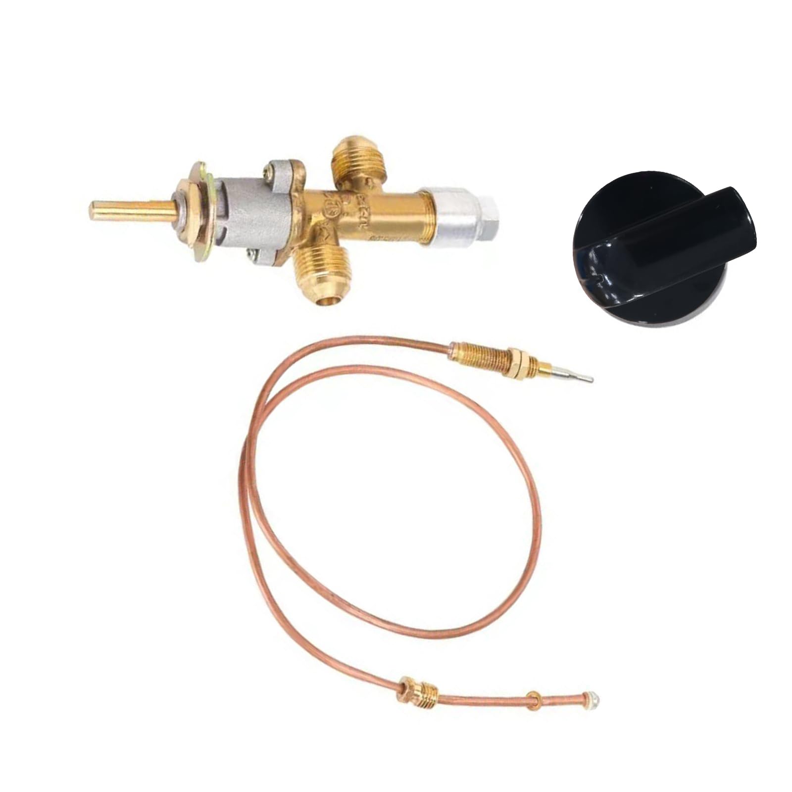 QIEIEI Low Pressure Control Valves Set Grilling Part Heater Part Outdoor Heater Component Brass Texture for Grills