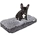 Paws & Pals Dog Bed for Pets & Cats - Bolster Foam Deluxe Bedding Cuddler Lounger Two-Toned Design for Travel, Home & Crate - Gray - 24 Inch