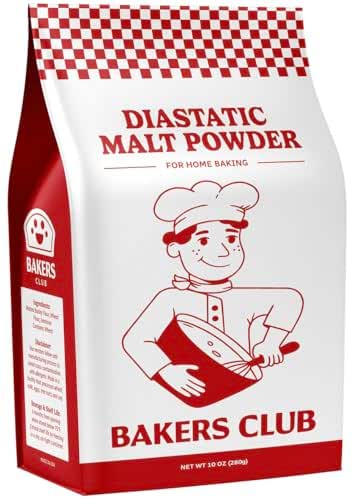 Bakers Club Artisan Diastatic Malt Powder 10oz - Enhance Flavor,