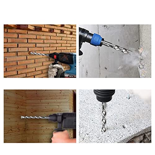 Reetai-Four 11Pcs Sds Plus Rotary Hammer Drill Bits Set, Concrete Masonry Hole Tool With Storage Case,Carbide Tipped For Brick, Stone And Concrete. #TOP4