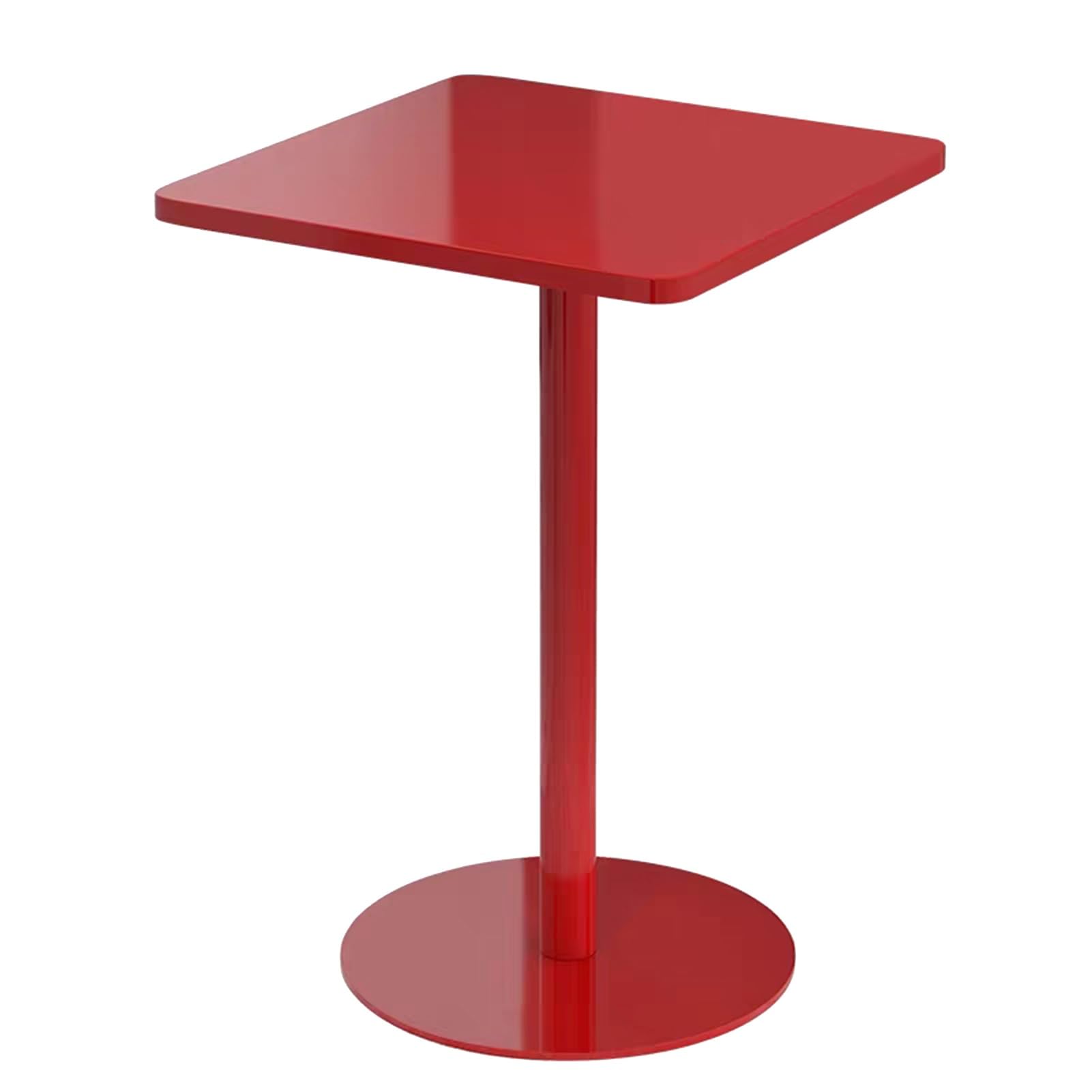 Mesa de bar cuadrada de hierro forjado para bistró, pub, cóctel, sofá pequeño, escritorio de negociación para té con leche y tienda de postres, diseño compacto para uso versátil