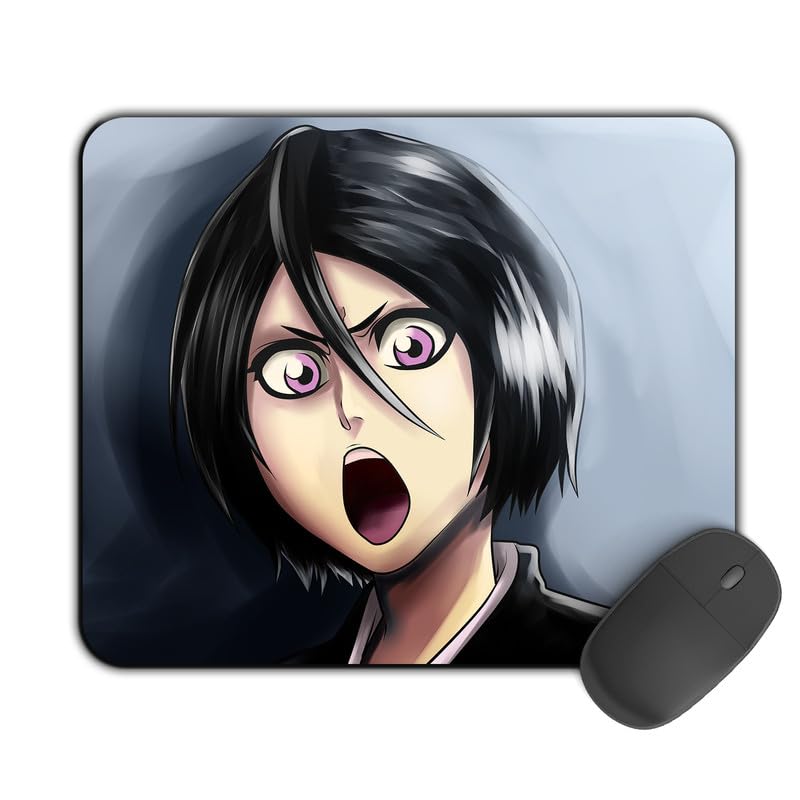 Image of Printed Designer Mouse Pad Rukia Face (200MM X 240 X 3MM) Enhance Gaming and Work Performance Comfortable and Precise Non-Slip Water Proof Bleach Mouse Pad.