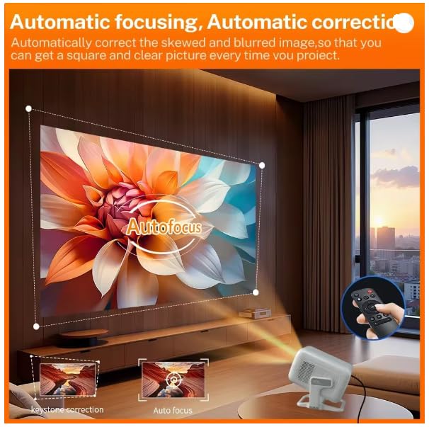 4K Android 11 Proiettore Nativo 1080P 500ANSI X3AQ Dual Wifi6 BT5.2 1920 * 1080P Cinema portatile