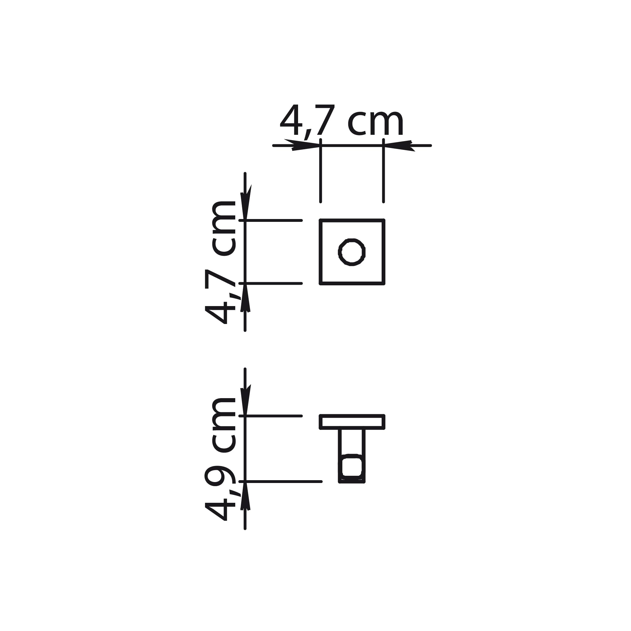 Gedy Set of 2 Fuji Brushed Hangers, 4,7x4,9x4,7cm - Image 3