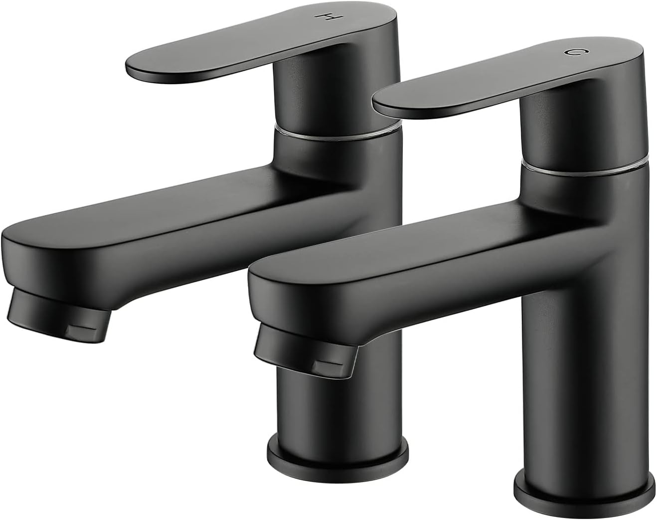 Maynosi Bathroom Basin Pillar Taps, 1/2 C Pair Sink Mixer Taps, 1/4