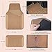 CAR PASS Beige Leather & Waterproof Car Carpet Floor Mats, Universal Car Mats Fit for SUV,Vans,sedans, Trucks,Set of 4pcs Car Carpet with Anti-Slip nibbs Driver Heel Pad (All Beige)