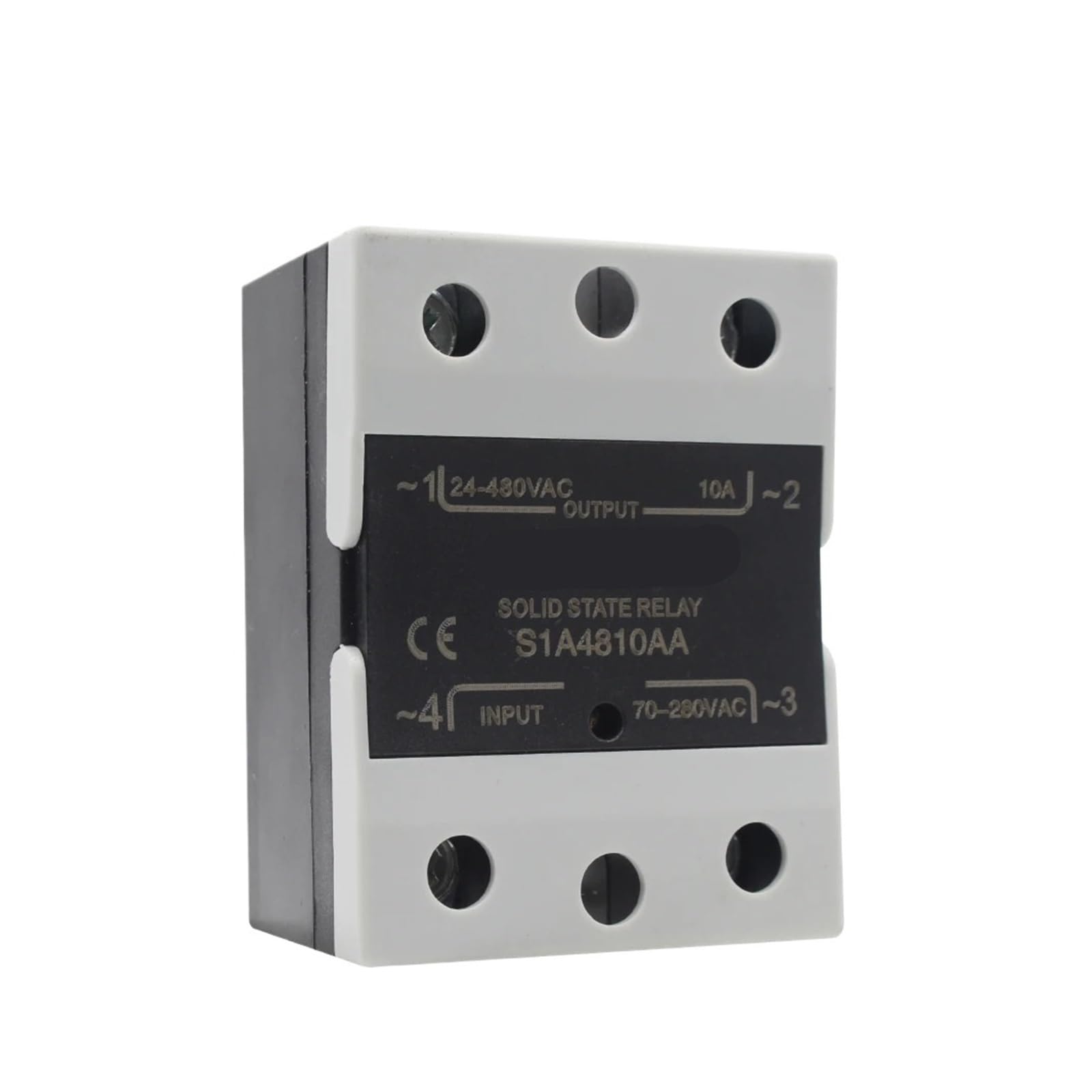 BALYDLUL Single Phase Solid State Relay SSR AC-AC 10A/25A/40A/60A 70-280VAC Input to 24-480VAC Output(S1A4840AA)