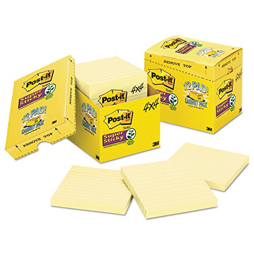 Post-it super collants doublé jaune canari bloc-notes MMM67512SSCP