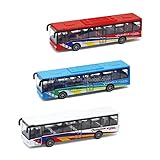 Diecast City Bus Toy, Multiple Colours, Pull-Back Action, Kids Vehicle Playset one piece