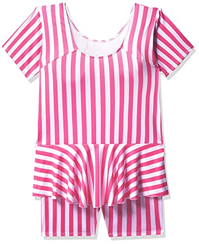 Image of I-SWIM LADIES COSTUME IS-104 WHITE /PINK LINES SIZE 3XL WITH GOGGLES SILICON JOINTLESS WITH BOX BLACK