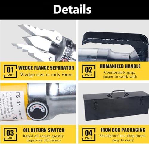 Herramienta retractora hidráulica de 10T y alicates con apertura de 81 mm 8