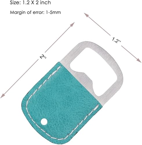 Miniatura 2 de imprintfavor Abrebotellas plano de acero inoxidable, paquete de 12 unidades de 2 pulgadas, resistente abridor de botellas de barman sellado de goma,