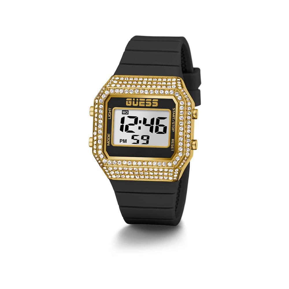 GUESS Watches Ladies Zoom Reloj para Mujer Digital de Cuarzo con Brazalete de Acero Inoxidable bañado en Oro GW0430L2