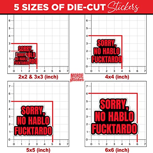Sorry No Hablo Fucktardo Sticker Funny Offensive Saying Sarcastic Cars Die-Cut Waterproof Vinyl Sticker For Laptop Water Bottle Phone Case Cars Merchandise Decor Decal Stuff Gift Idea For Her Him Adults Kid (Sorry No Hablo Fuctardo V2) #TOP4