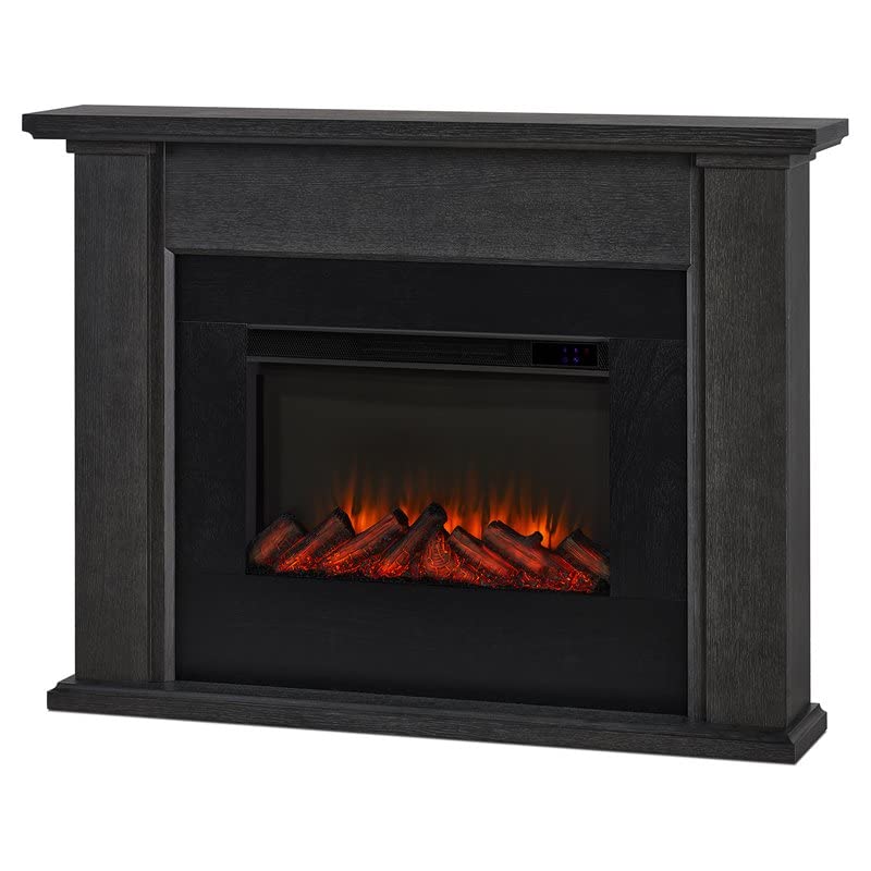 Real Flame Tejon Slim Electric Fireplace with Remote Control - Realistic Fireplace Heater - Gray Indoor Fireplace (8130E-GRY)