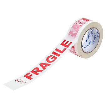 Progo Fragile Handle with Care Packing Shipping Carton Box Sealing Tape, 2 inch x110 Yards. (6)