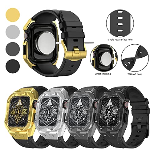 Kit modification Apple Watch 45mm acier inoxydable bracelet iWatch 8 7 6