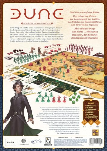 CMON, Dune: Krieg um Arrakis, Grundspiel, Expertenspiel, Strategiespiel, 1-4 Spieler, Ab 14+ Jahren, 120 Minuten, Deutsch, Mehrfarbig, Bunt