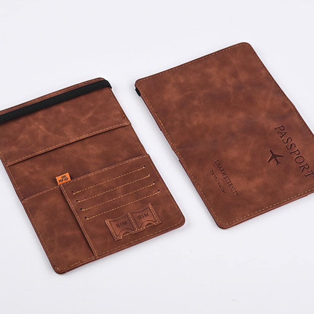 Etui na paszporty, organizer na dokumenty, portfel podróżny, etui na karty, czerwony, 15 x 21 cm, Zestaw 10 (ciemnobrązowy, 15 x 21 cm), 15x21 cm