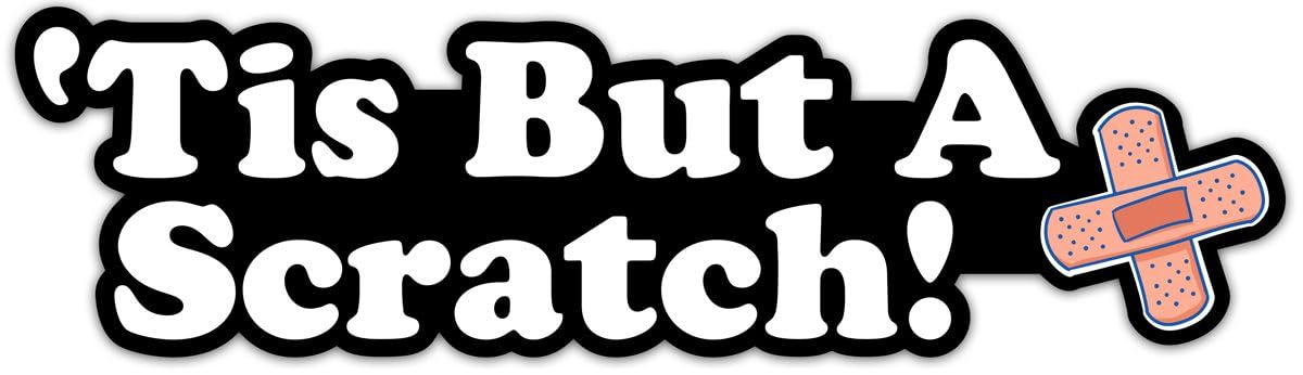 Hodge Creations Multicolor Tis But A Scratch Pack Of 4 Vinyl Decal Sticker Car Van Plaster Ouch Dent Bumper Caravan Campervan Camper Sticker Window