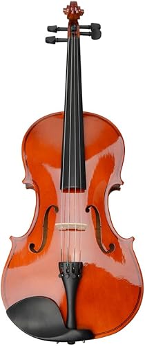 Miniatura 2 de Juego de viola acústica con arco de colofonia y instrumento musical, juego de viola de madera maciza barniz con funda ligera, arco y colofonia para