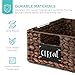 Best Choice Products Set of 4 9x12in Water Hyacinth Pantry Baskets, Woven Kitchen Organizers w/Chalkboard Label, Chalk Marker - Brown