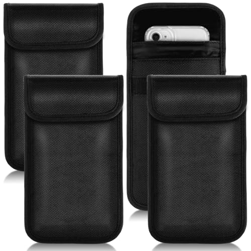 Rzjslshanhai DG051TGREW 4Pcs Faraday Bag Emf Protection Phone Sleeve Emf Blocking Cell Phone Sleeves Signal Blocking Bag Anti Radiation Cell Phone Pouch Privacy Protection Bag Anti-Tracking 7.67 * 4.92Inch cover