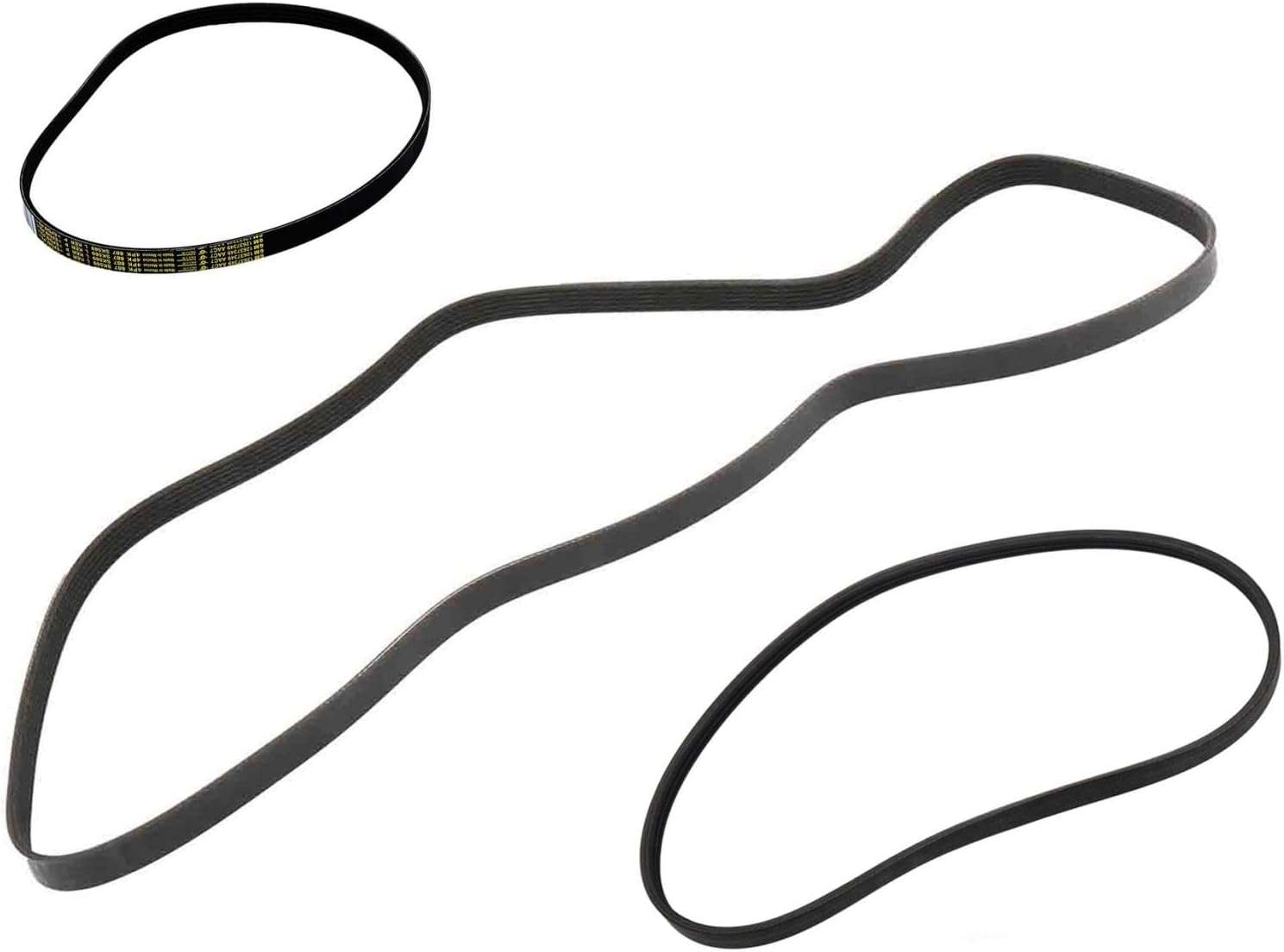 3Pc Engine Belts Kit Replacement Parts For Chevrolet Silverado 4.3L 5.3L 6.2L 2014 2015 2016 2017 2018