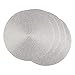 DII Round Braided & Woven, Indoor/Outdoor Placemat or Charger, Set of 4, Platinum Silver