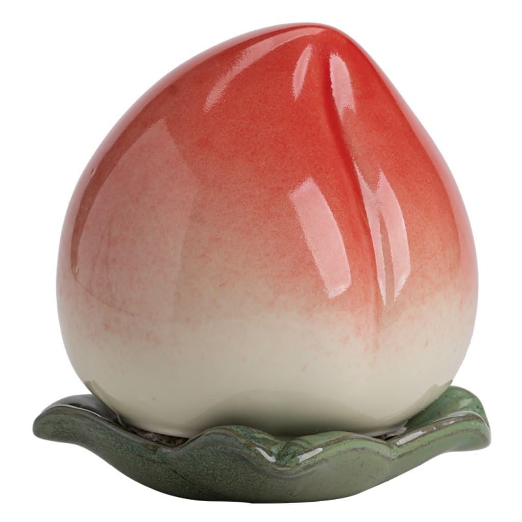Tarros de Té Tanque de almacenamiento de té de melocotón de cerámica creativo, tanque sellado pequeño, juego de té de Kung Fu, contenedor de té, tanque de almacenamiento de té Recipientes para Guardar