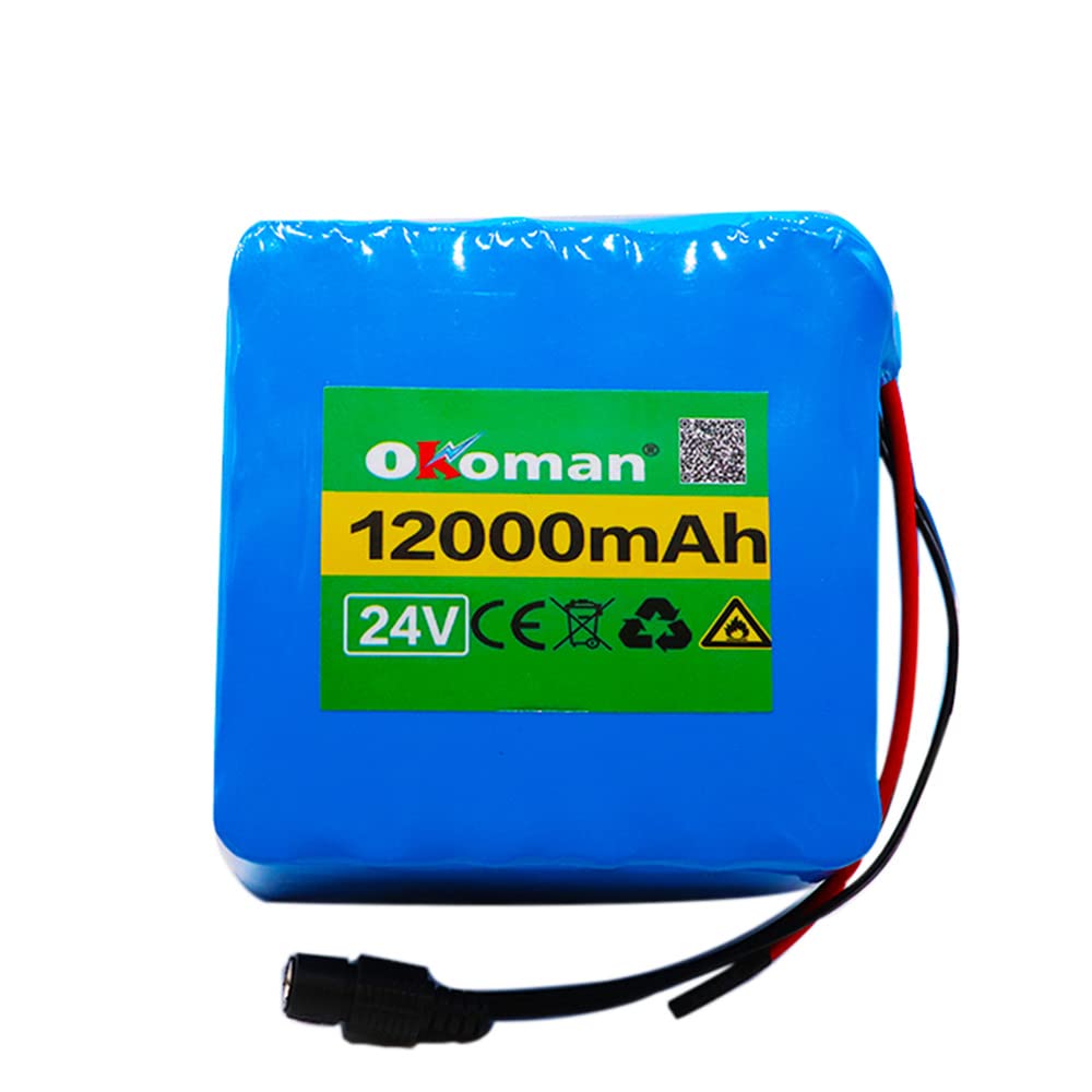 Batteria 50 Ah Batteria Per Bici Elettriche Da 24 V Batteria Al Litio Da 12 Ah Per Bicicletta Elettrica BMS 6S5P 25,2 V 12000 MAh Caricabatterie Bici 24