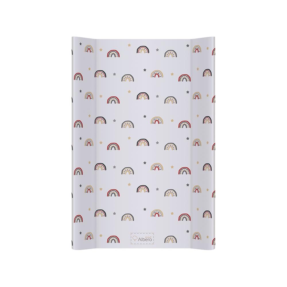 Comodo, pratico, fasciatoio, 2 cunei, fasciatoio, fasciatoio, per culla 70 x 47 cm, lavabile, PT70 404, arcobaleni grigi