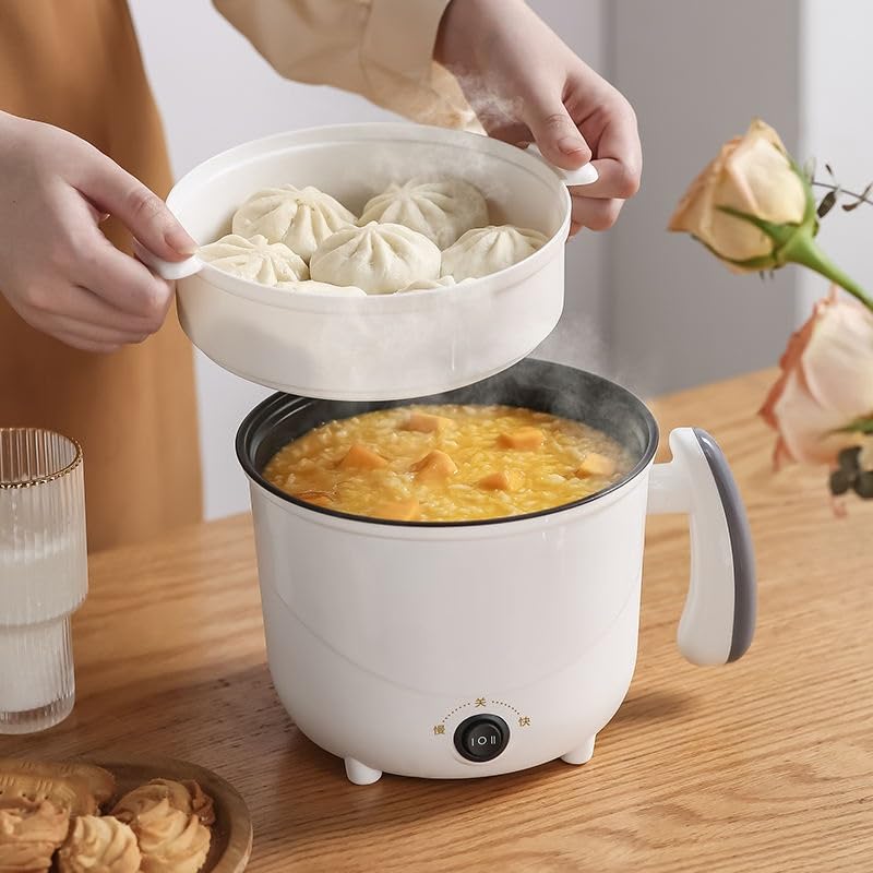 Multipurpose Electric Cook Kettle 1.8L with Non-Stick Inner Pot, Stainless Steel Mess, Idli Stand, Steamer & Egg Boiler Tray-image-34