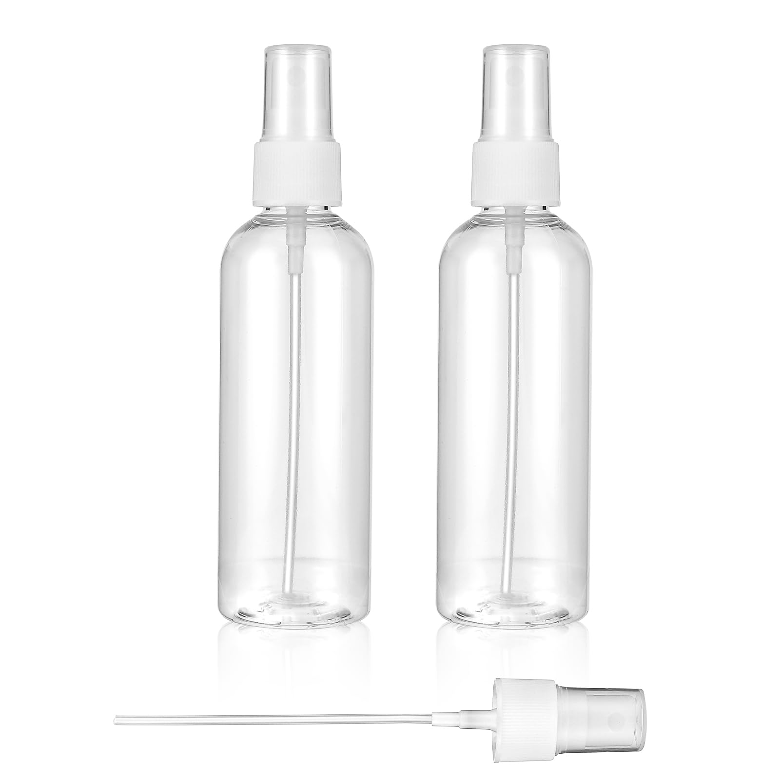 Qianyu 2 x rozpylacz 30 ml, butelka z rozpylaczem, przezroczysta, podróżna, przenośny rozpylacz perfum, mały plastikowy rozpylacz do kwiatów, włosów, perfum, wody, alkoholu, sprzątania domu