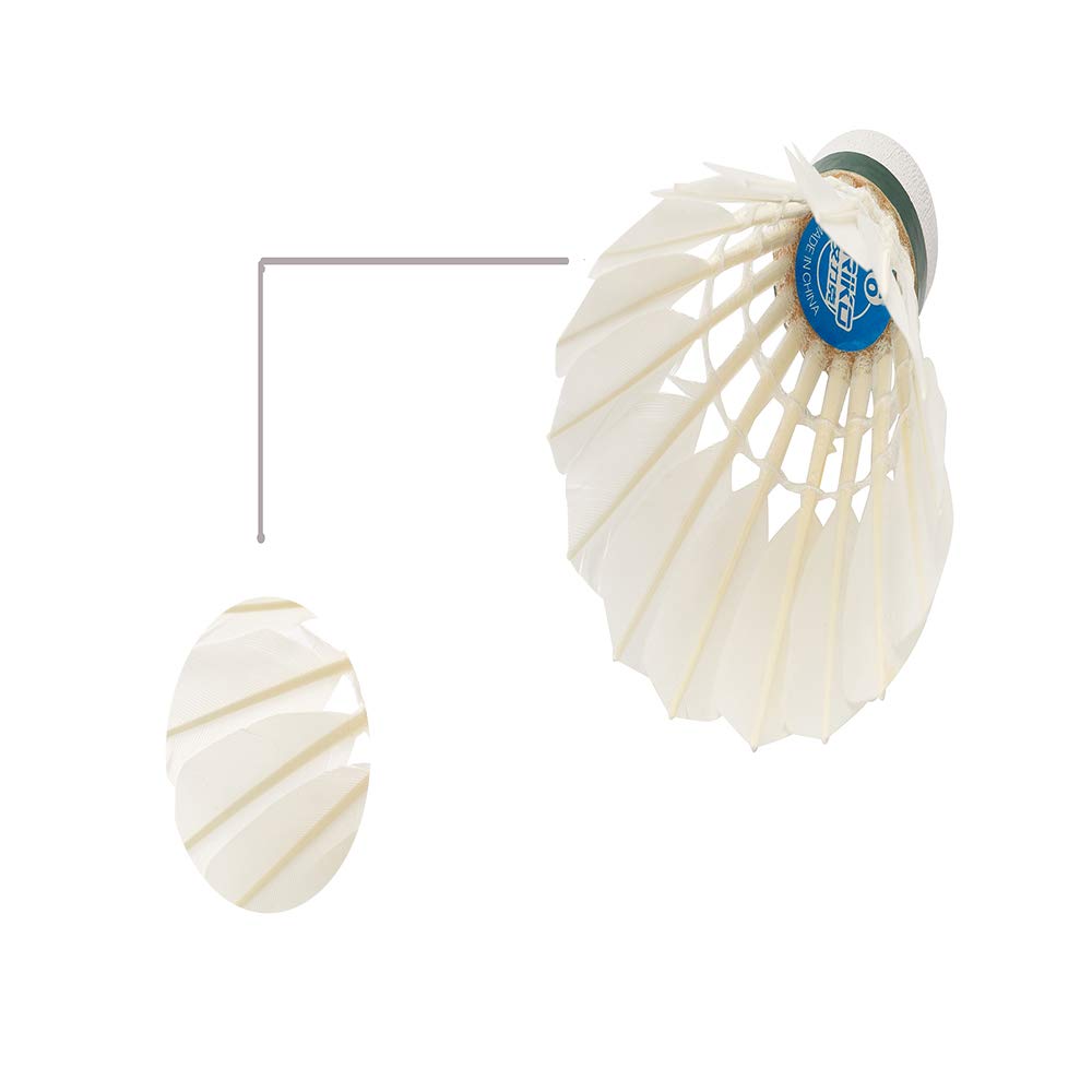 Pas cher - ZOREI Lot de 6 volants de badminton, fabriqués en plumes d'oie, non plastique vente authentique - Chez