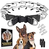 PetJett ProTrainer Prong Collar for Dogs Training Collar Adjustable Choke Collar Quick Release Pinch Collar for Small Medium Large Dogs No Pull Dog Collars Walking Tool - Stainless Steel Metal Choker