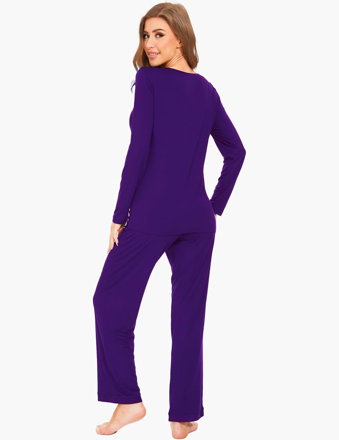 GYS Viscose from Bamboo Women's Pajama Sets Super Soft Long Sleeve Sleepwear Comfy Winter Pjs Sets S-4X - Image 2