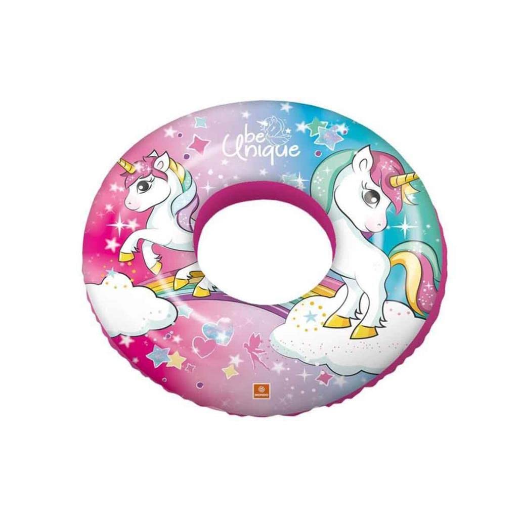 Mondo Uniseks - Dzieci Unicorn MOO16778 Koło do Pływania, Wielokolorowy, Ø 50 cm
