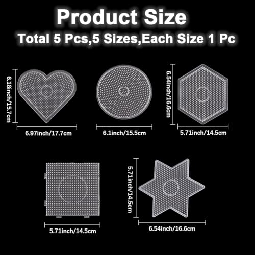 Panneau perfore transparent 5mm pour perles plaques etoile coeur carre hexagonal