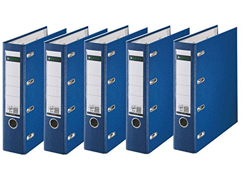 5 Leitz Doppelordner A4 7,5cm blau