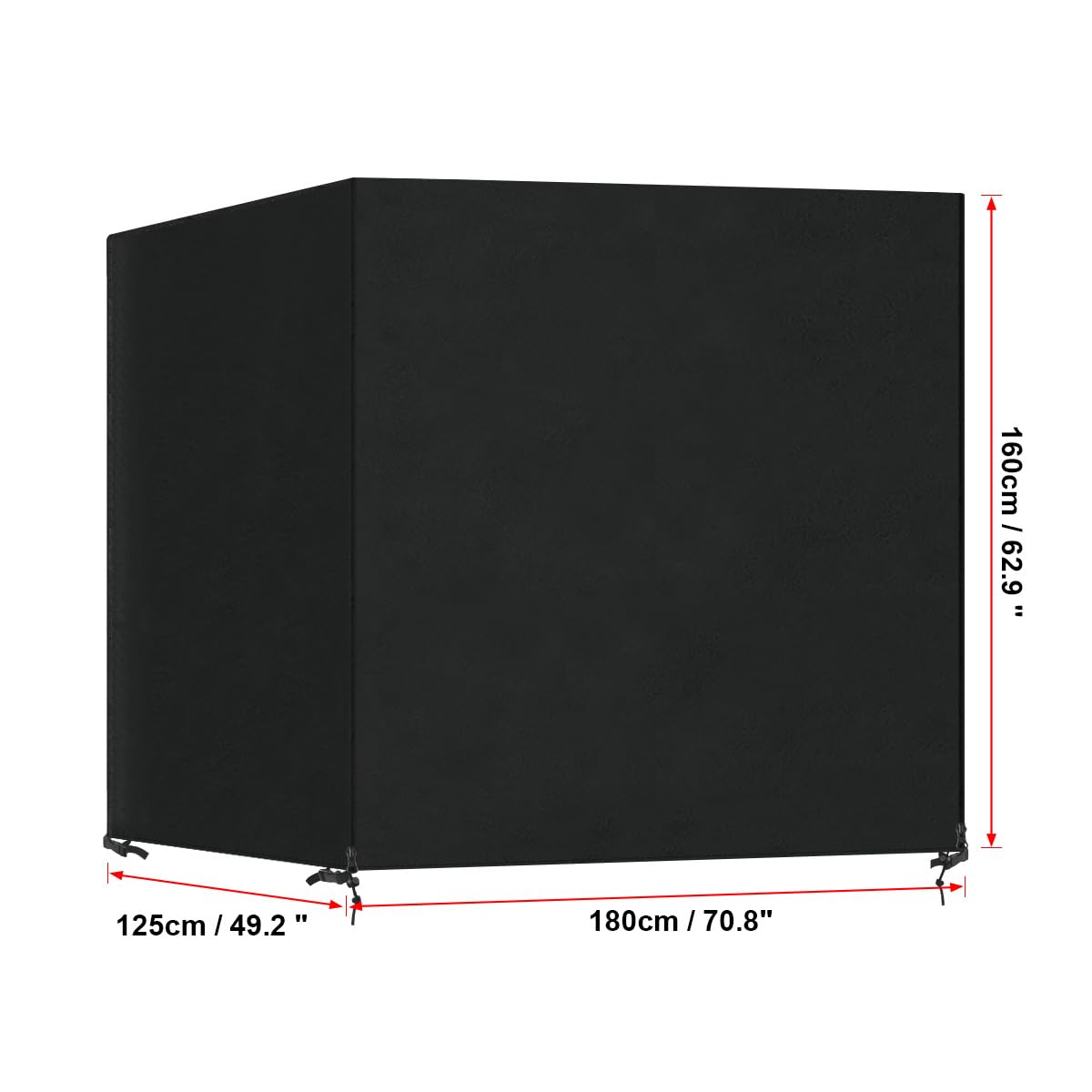 Copertura Per Dondolo Da Giardino 3-4 Posti - Tessuto Oxford Impermeabile UV, Con Cerniera - Foto 8