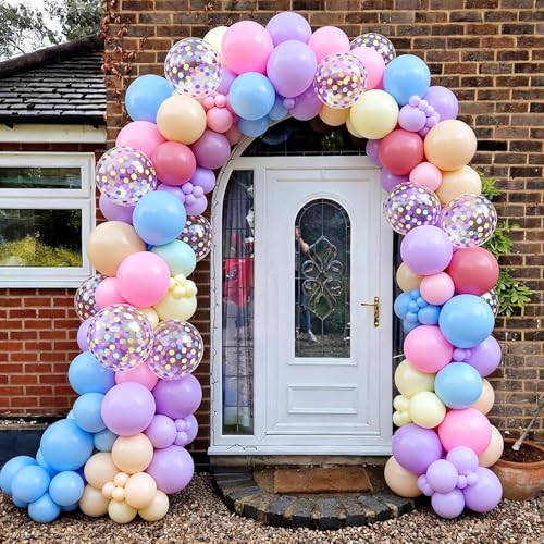 Image of Pastel Balloons, 50 Pcs Colorful for Girls Birthday Baby Shower Party Decor
