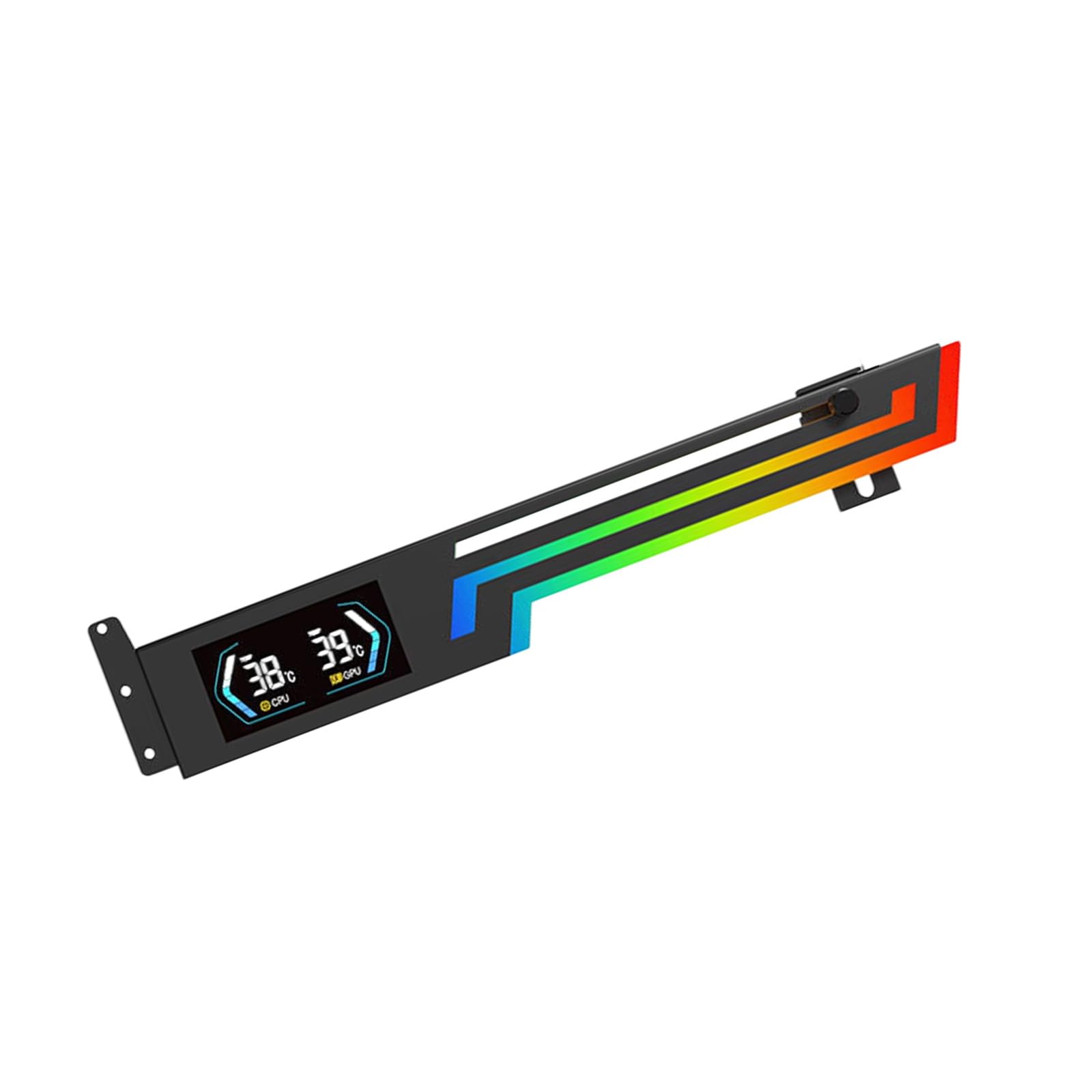 Supporto per Scheda Video GPU RGB con Lettura Digitale della Temperatura e Installazione Senza Attrezzi per staffe Supporto GPU per Case