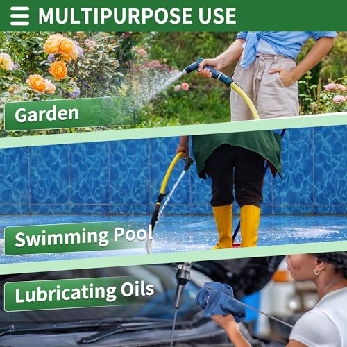 VekAuto 1 Set Lubricating Oil Hoses 2x5mm 1m Nitrile Rubber Water Hose Pipe Tubing 2 Pcs Clamp Outdoor Black