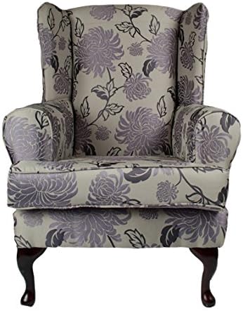 Cavendish Furniture Luxury Orthopedic High Chair in Floral Dusk Fabric 21" Seat Height, Charcoal, 68x71x118 cm